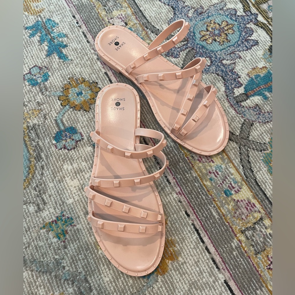 Shade & Shore Liv Jelly Slide Sandals Blush